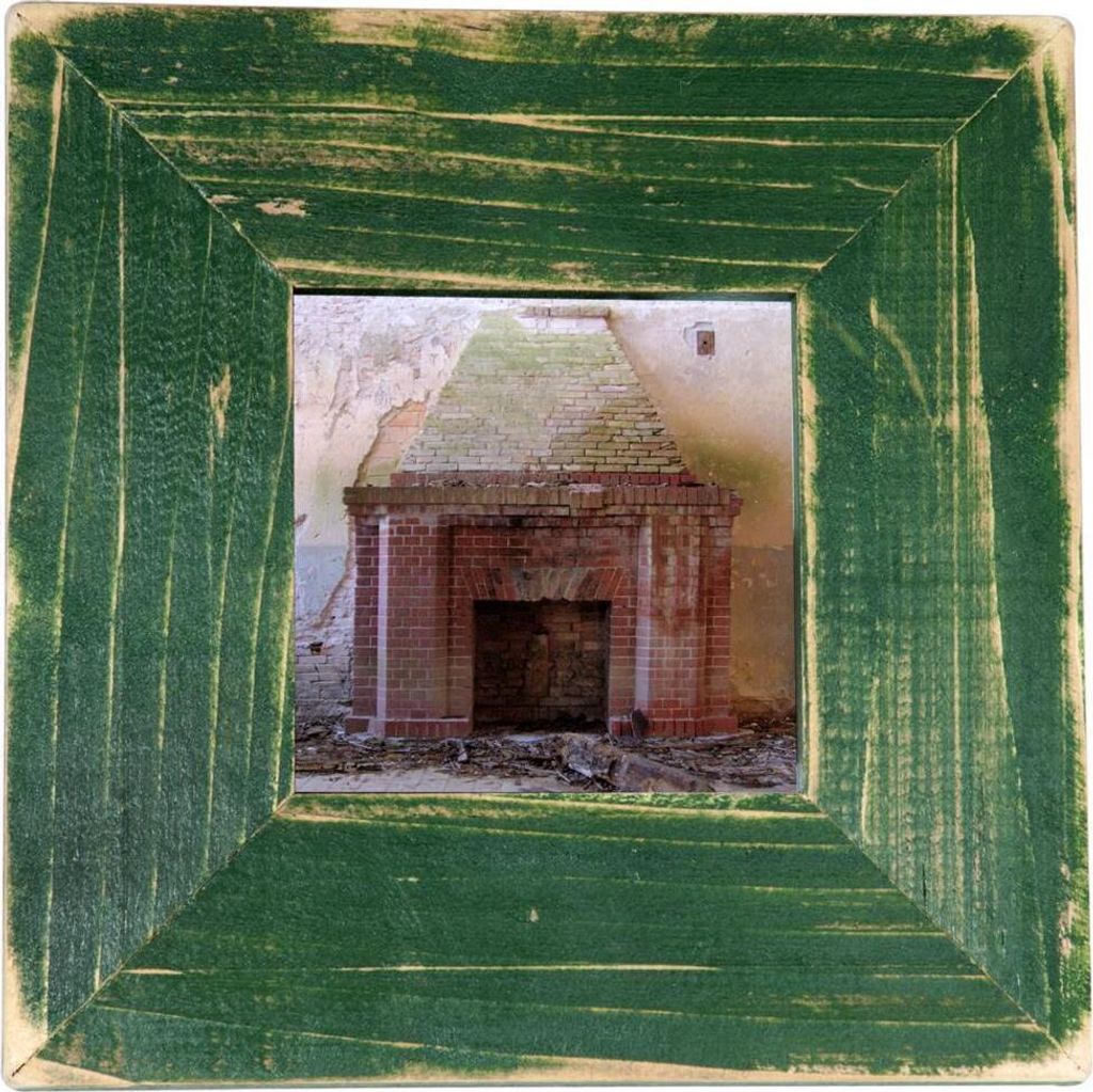 Mein Landhaus Bilderrahmen Grün 40x50 cm – Rechteckiger Holzrahmen Vintage