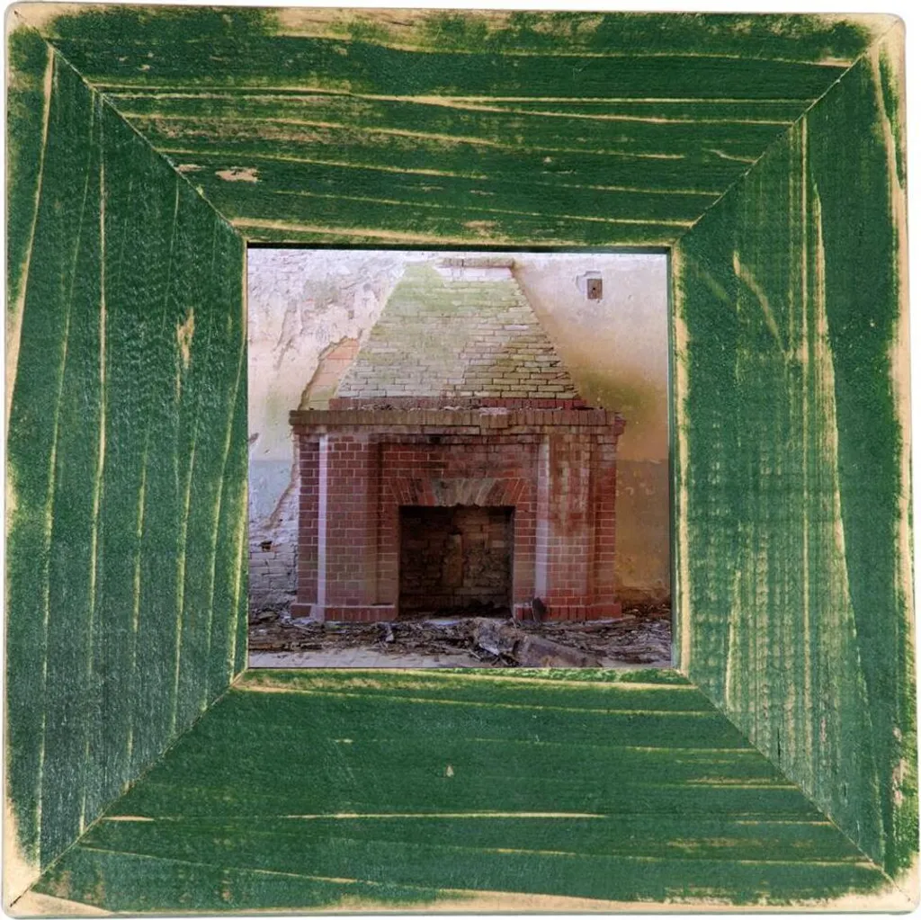 Grande Cornice Legno 50x70 Verde Vintage - Decorazione Parete Shabby
