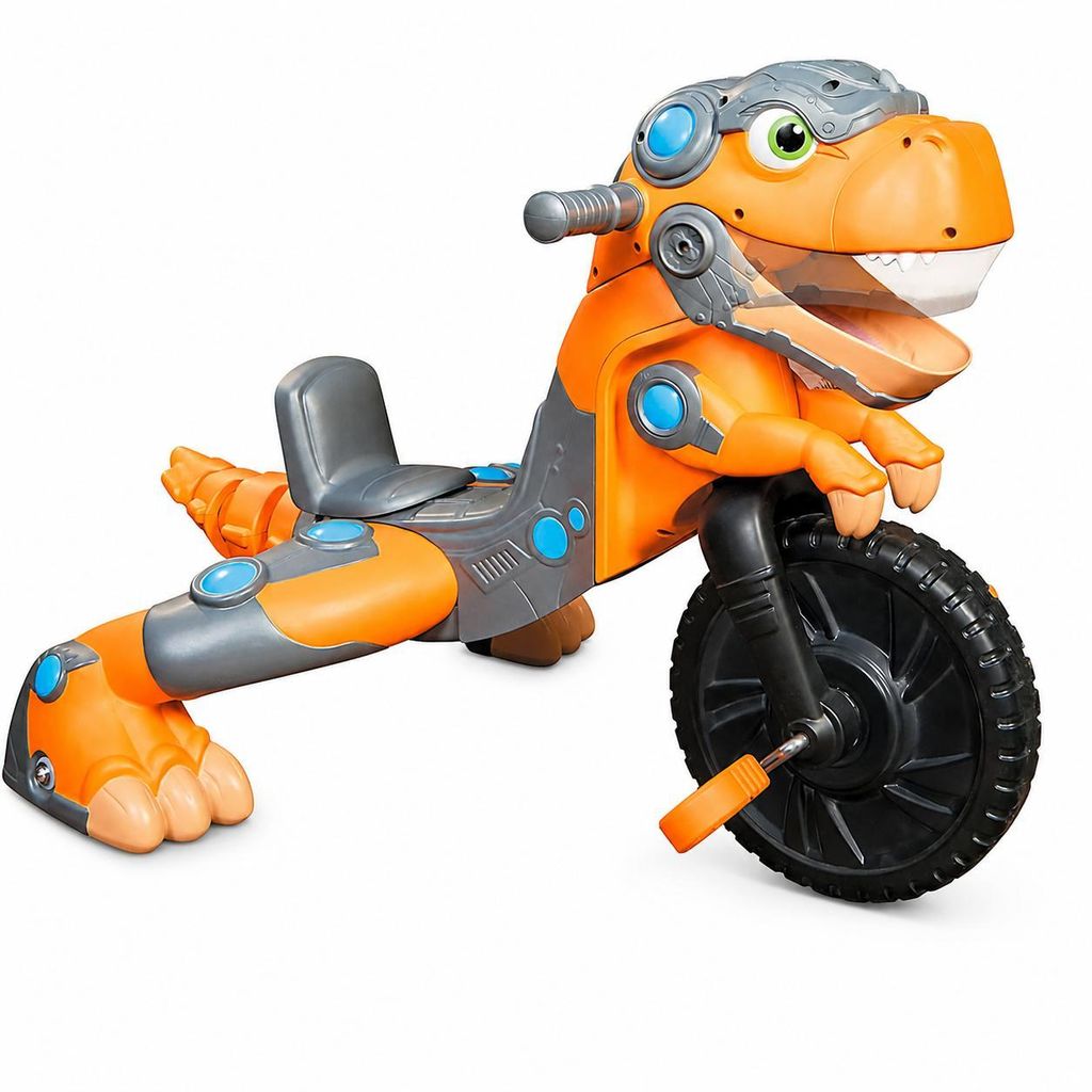 little tikes Chompin' Dino Trike - Interaktives Dinosaurier-Rutschfahrzeug mit Geräuschen & mehr - Robust & Langlebig- für Kinder ab 3 Jahren