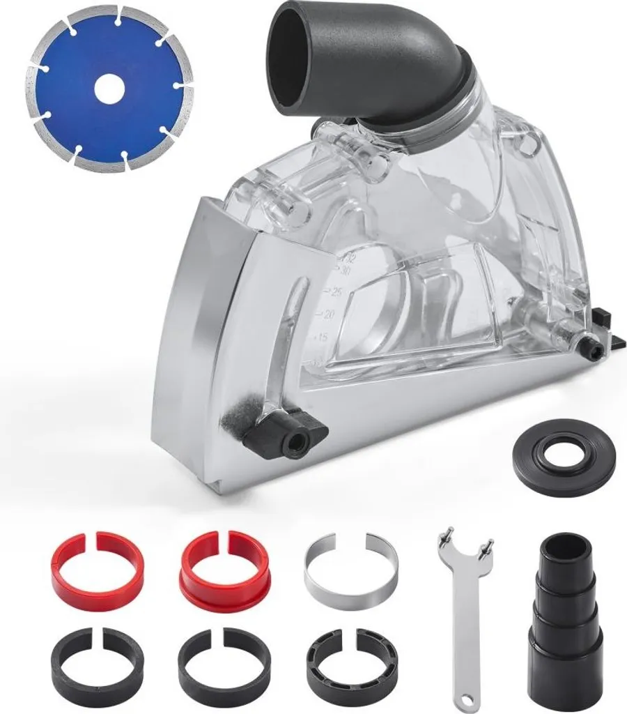 Hotte anti-poussière pour meuleuse d'angle 125mm avec disque pro