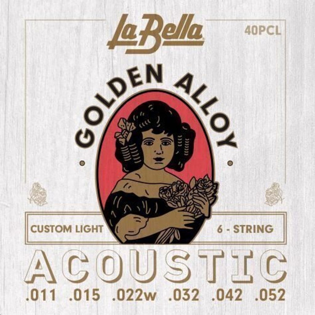 La Bella 40PCL Golden Alloy Saiten für Akustikgitarre Produktbild 