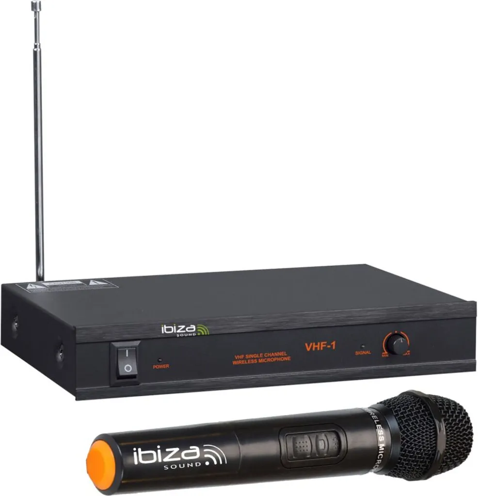 Ibiza Sound VHF1A Sistema Wireless | Microfono Karaoke TV e PC