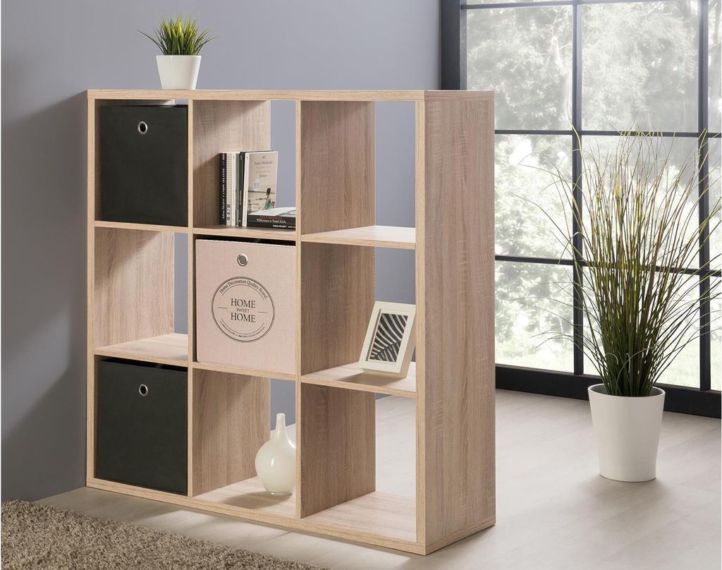 Regal Raumteiler Holzregal Bücherregal Aktenregal Universalregal Holz"Mareen II" (Sonoma-Eiche)