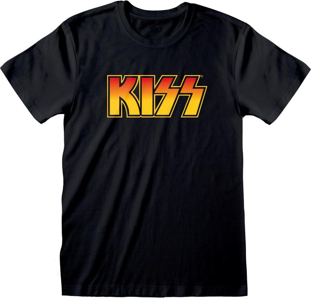 Kiss - T-Shirt für Herren/Damen Uni HE1278 (L) (Schwarz/Gelb/Rot)