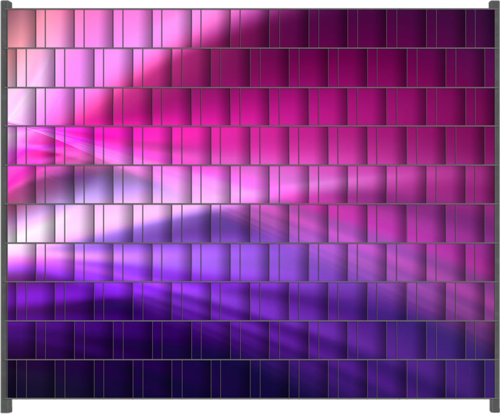 Wallario Zaunsichtschutz mit Motiv Abstrakte Formen und Linien in pink lila für Ein- und Doppelstabmatten Zäune in der Größe 250 x 200 cm