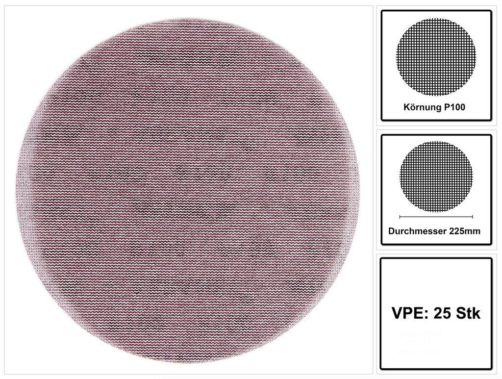 Mirka ABRANET Grip brusné kotouče 225 mm P100 25 ks ( Obrázek produktu 