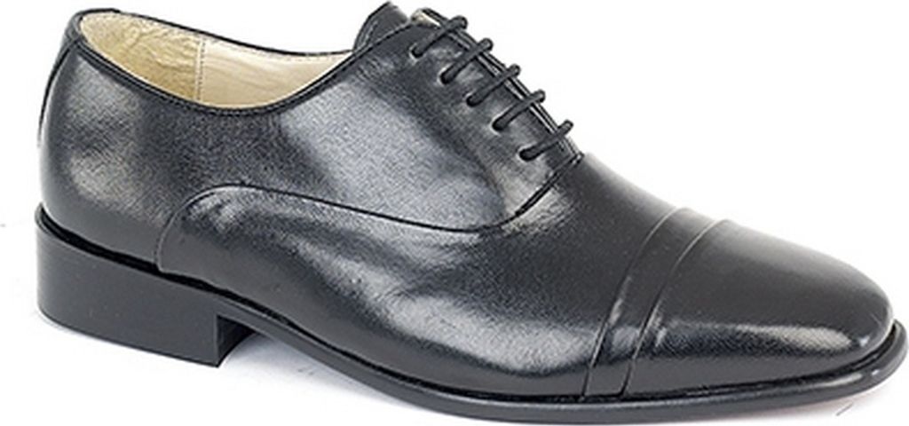 Montecatini Herren Oxford Leder Schnür Halbschuhe DF855 (45,5 EU) (Schwarz)