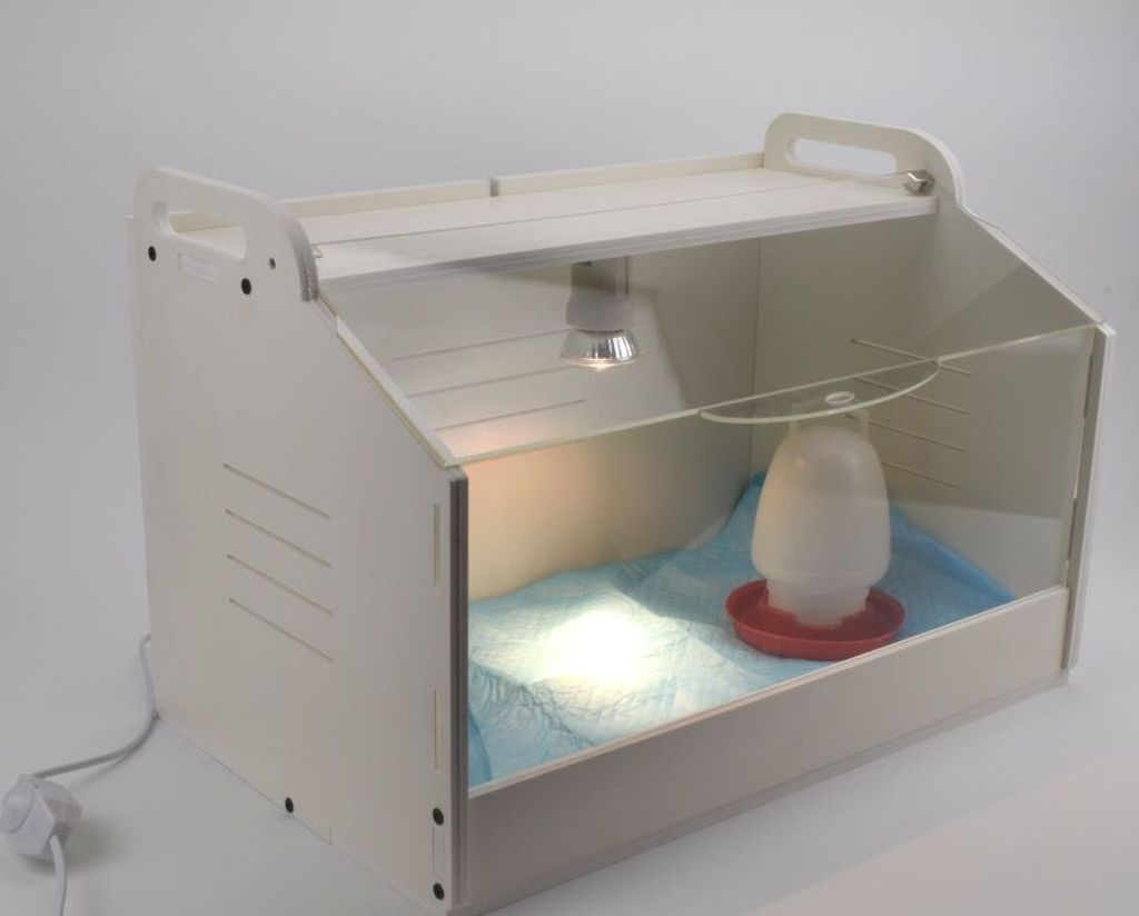 Kükenwärmebox 48x30x30cm - Brutbox Mit Wärmelampe Für Geflügel