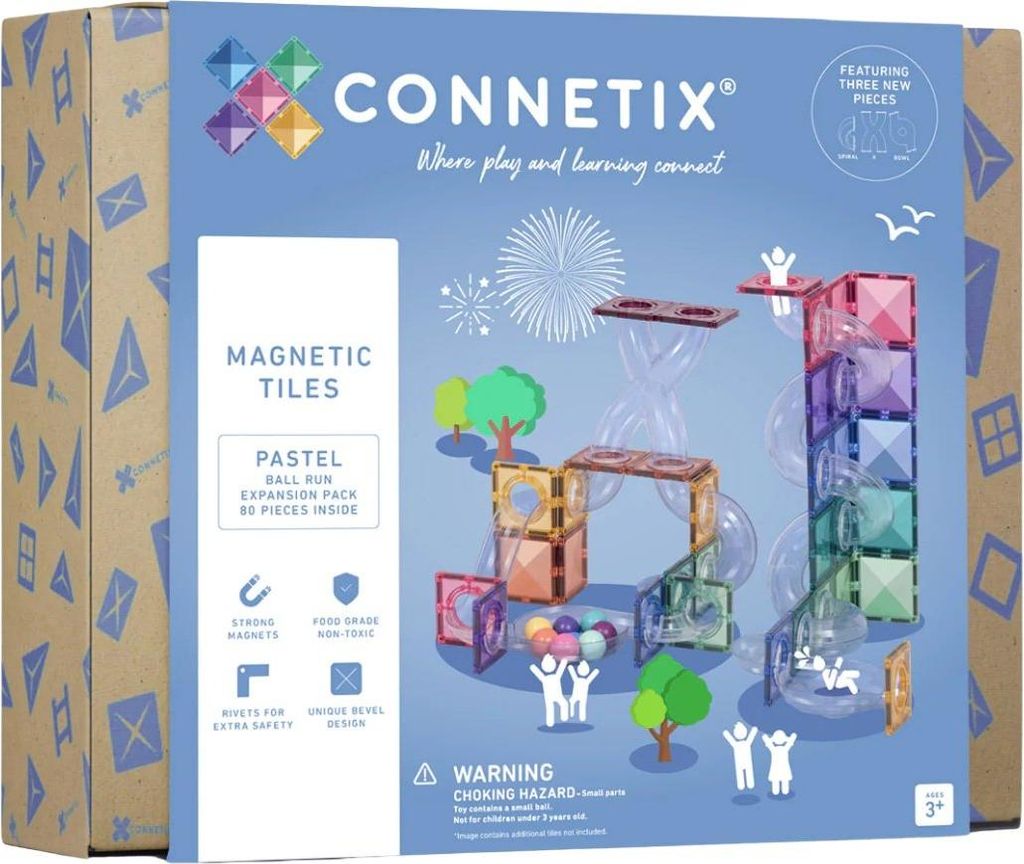 Connetix Magnetkacheln Murmelbahn Erweiterungsset 80 Stück Produktbild 