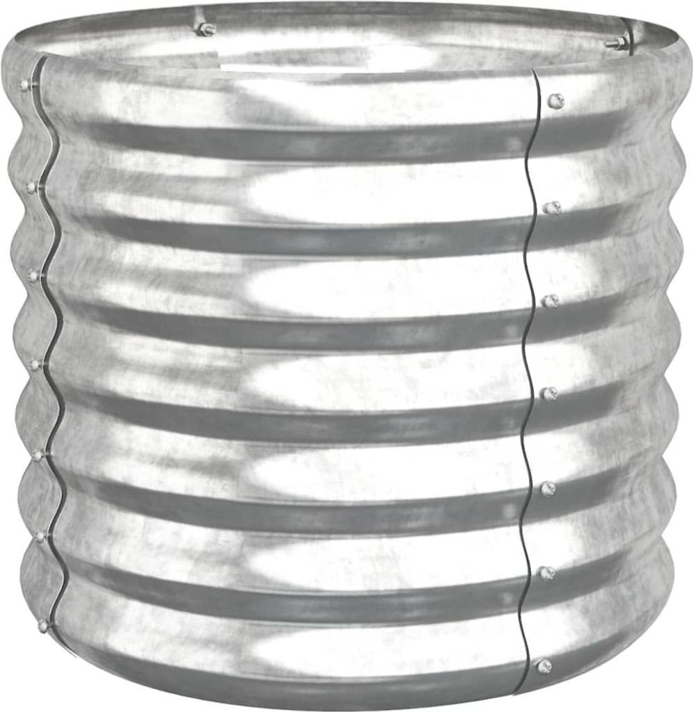 vidaXL květináč Pozinkovaná ocel 40x40x36 cm Stříbrný Obrázek produktu 
