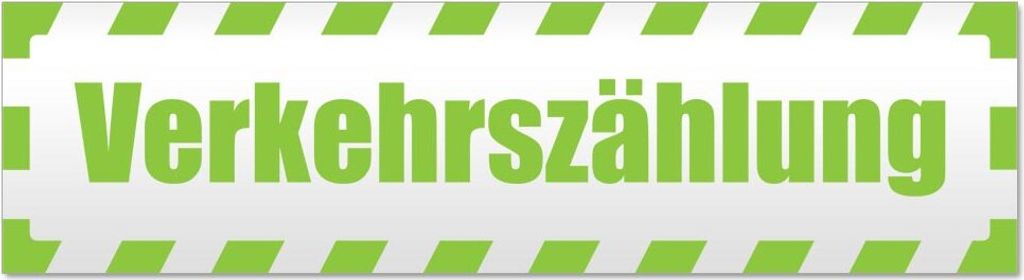 Verkehrszählung gestreift Magnetschild Schild magnetisch