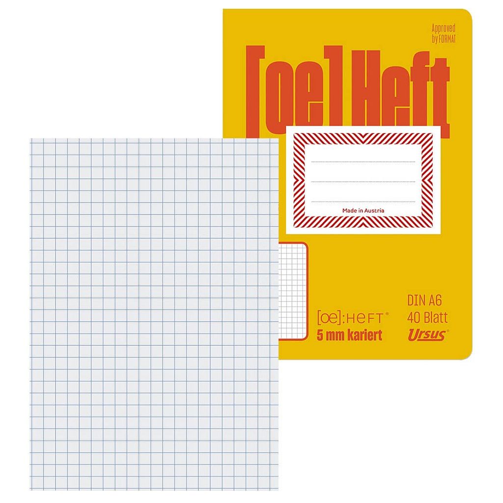 Ursus 070640 20 Schulheft green Lineatur SL kariert ohne Produktbild 