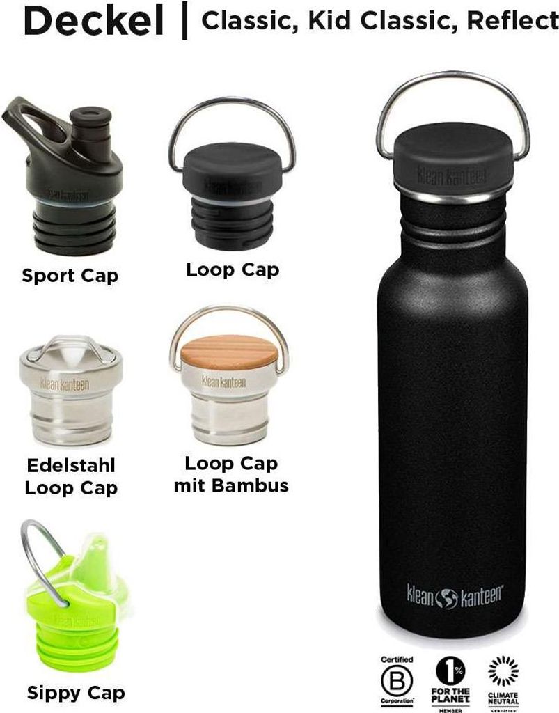 Klean Kanteen Borraccia Termica Classica Con Tappo Ad Anello 592ml In Acciaio Inox Spazzolato89352