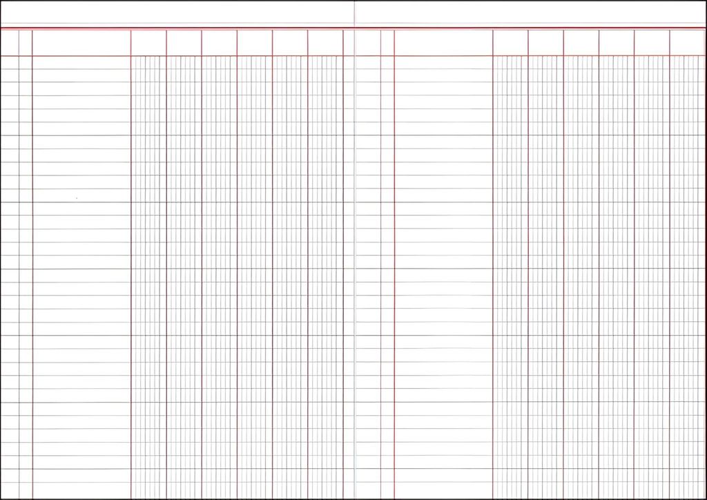 RNK Spaltenbuch A4 30Bl 6 Geldspalten 1 page Image du produit 