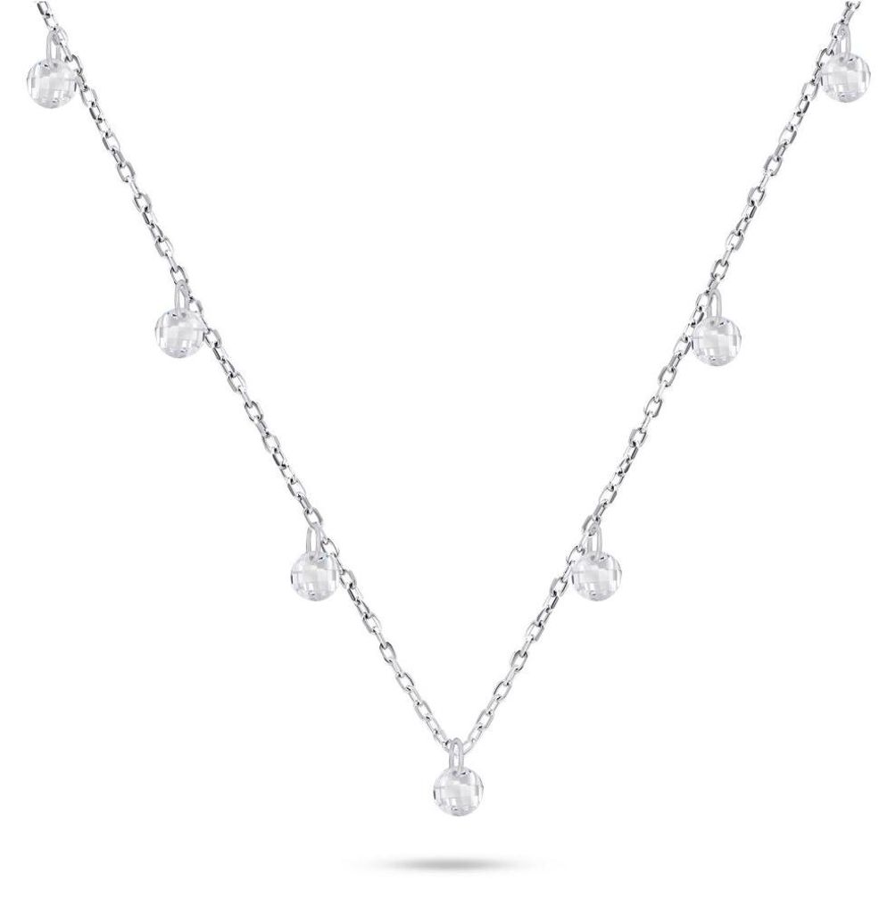 Charmante Silberkette mit Zirkonen NCL94W