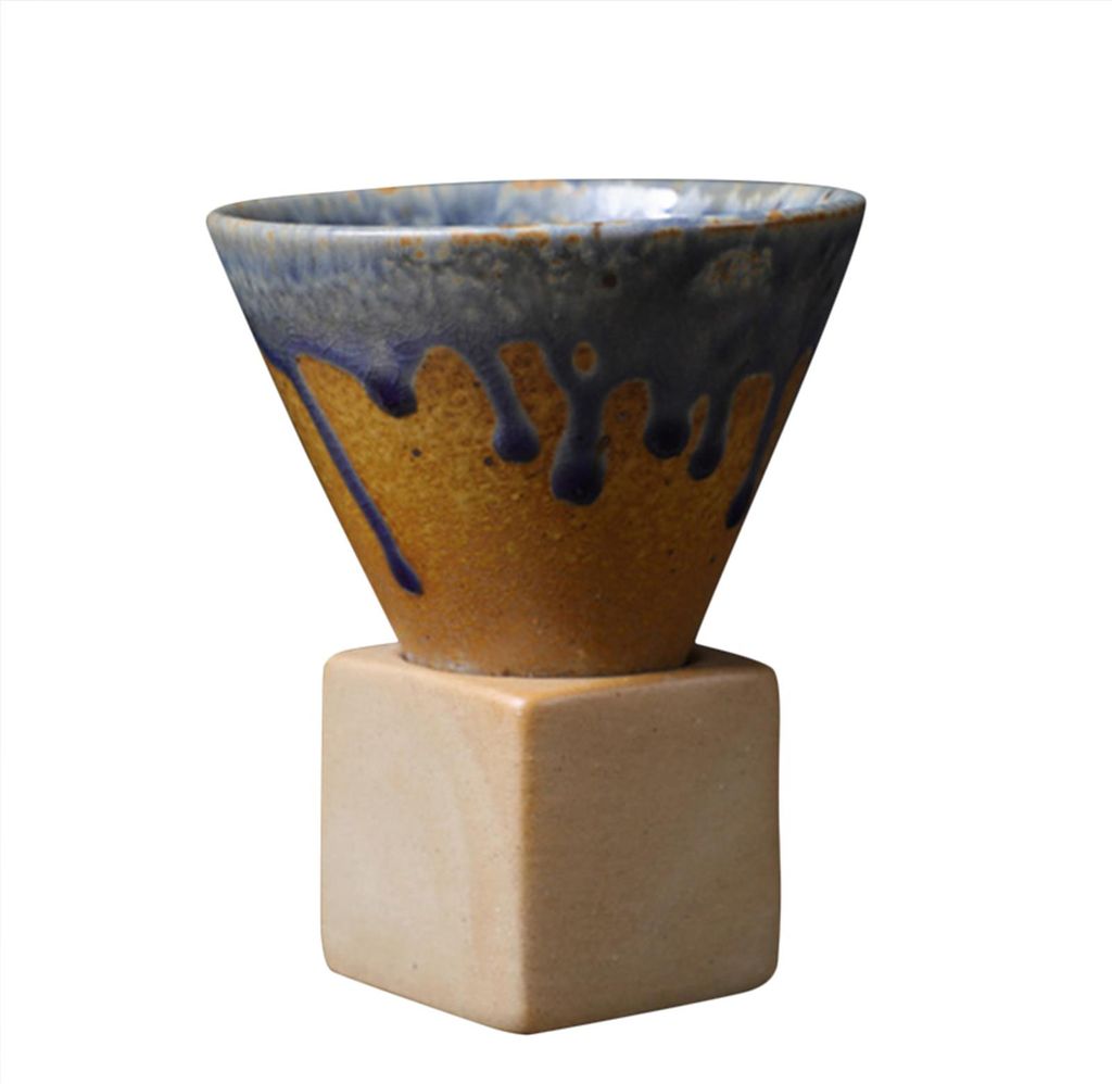200 ml japanischer Keramikbecher, Kaffeetasse, Latte-Tassen mit Boden, Keramikbecher