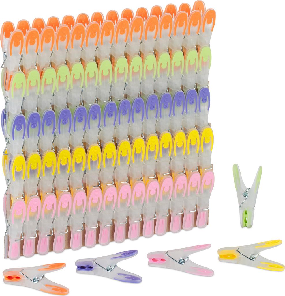 relaxdays Wäscheklammern Soft-Grip 75 Stück