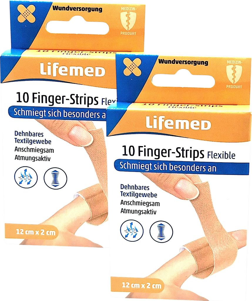Lifemed Fingerpflaster 10 Stück - Set 2x 10 Stück