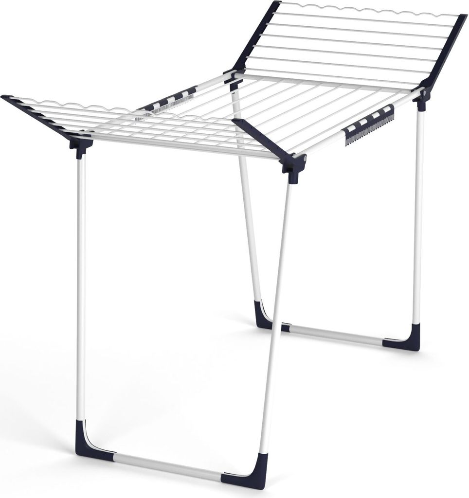 Wasophoogte wäscheständer, wäscheständer ausziehbar, StableDry Blau/weiß, 20 m Trockenlänge