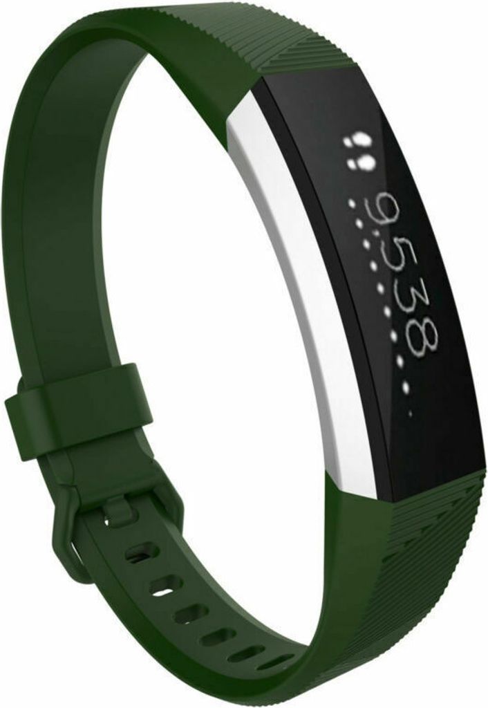 Strap-it Fitbit Alta / Alta HR Silikonarmband (Armeegrün) - Große: S/M