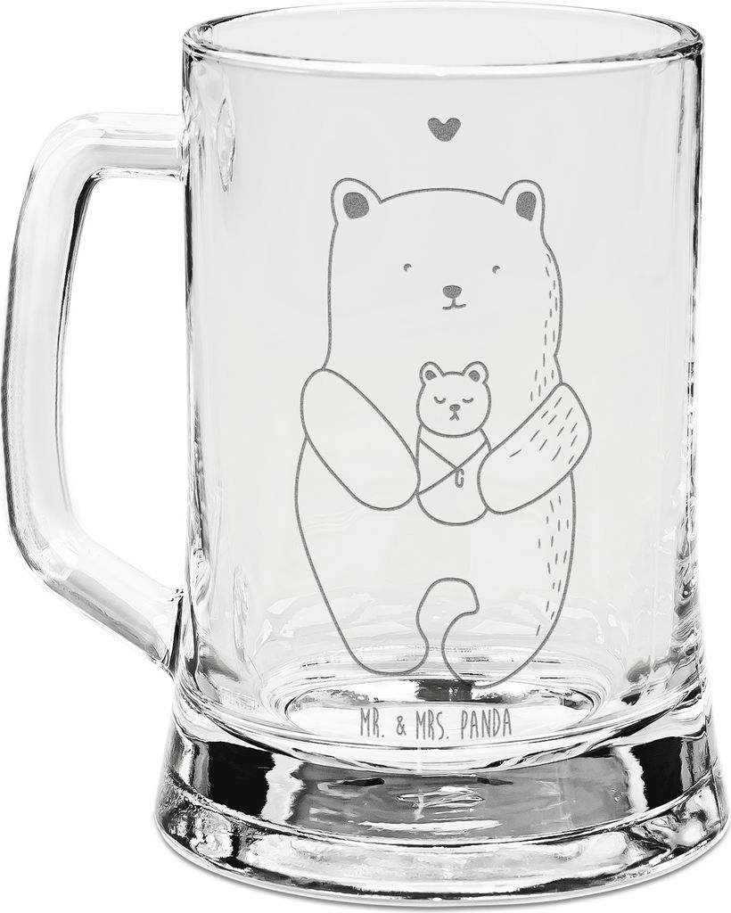 Mr. & Mrs. Panda Krug Bär Baby - Transparent - Geschenk, Produktbild 