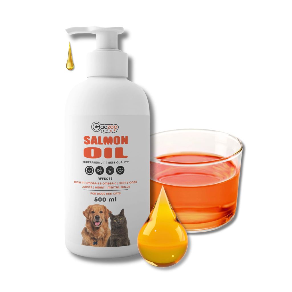 Gaczoo, Lachsöl Hunde Katzen, Fischöl mit Omega 3 & 6, DHA, EPA und DPA - 500ml