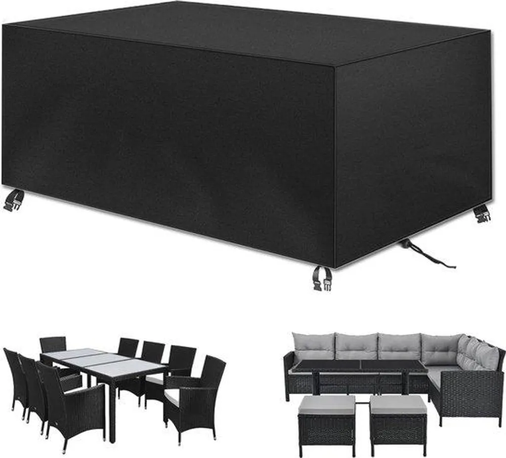 Abri de jardin en tissu 420D imperméable noir pour terrasse 200x150x50cm