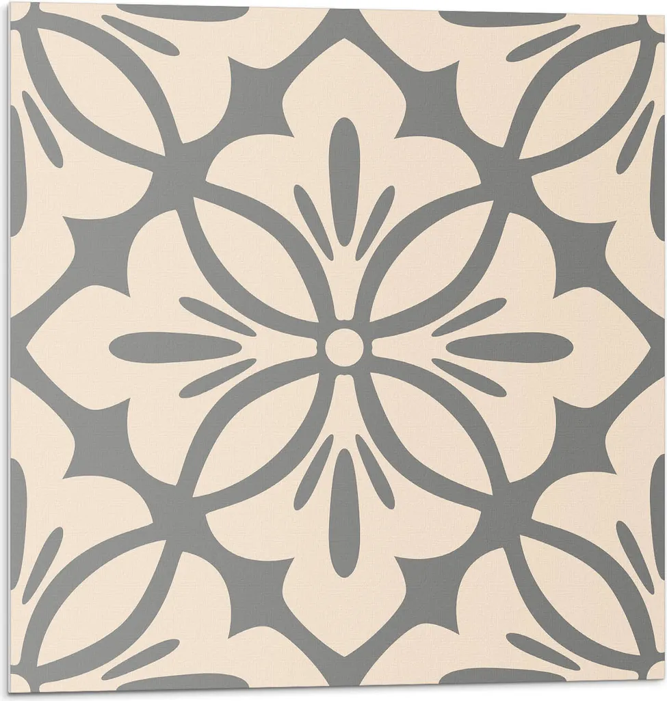 Mattonelle Adesive PVC 30x30 cm - Decoro Floreale per Cucina e Bagno - 1