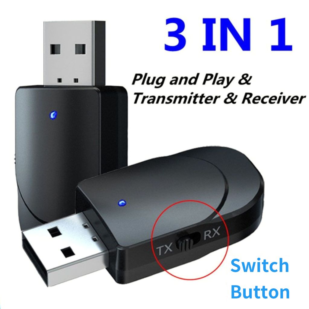 drahtloser Sender Stereo-Schnelldatenübertragungsstopfen Bluetooth-kompatible 5.0 USB-TV-Multimedia 2 in 1 Rezeptor für den Lautsprecher