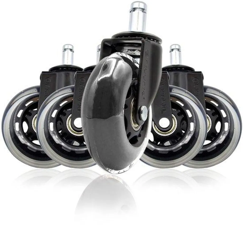 Roulettes de rechange en silicone 11mm noir pour sols fragiles