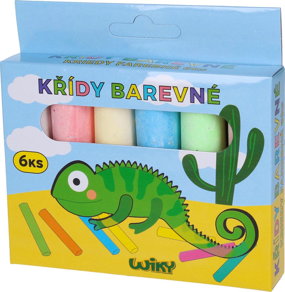 Křídy chodníkové barevné 6ks Obrázek produktu 
