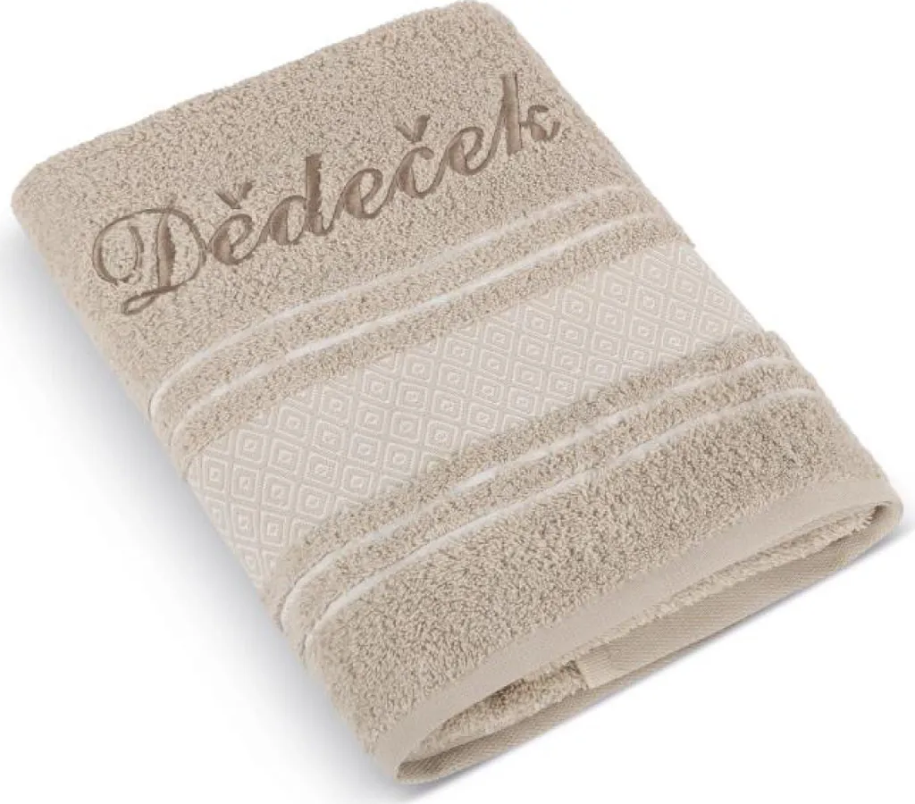 Asciugamano Bambino Personalizzato con Nome - Spugna Beige 50x100 cm
