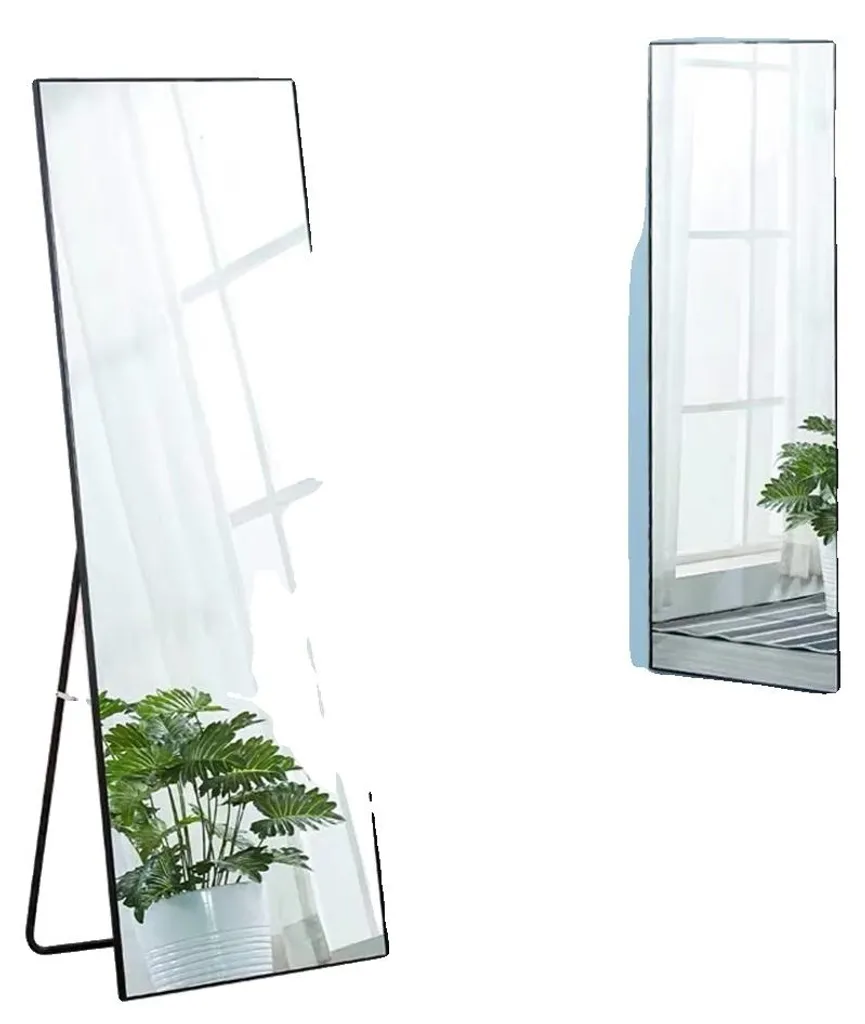 Miroir intégral incurvé antidéflagrant noir 150 cm haute définition