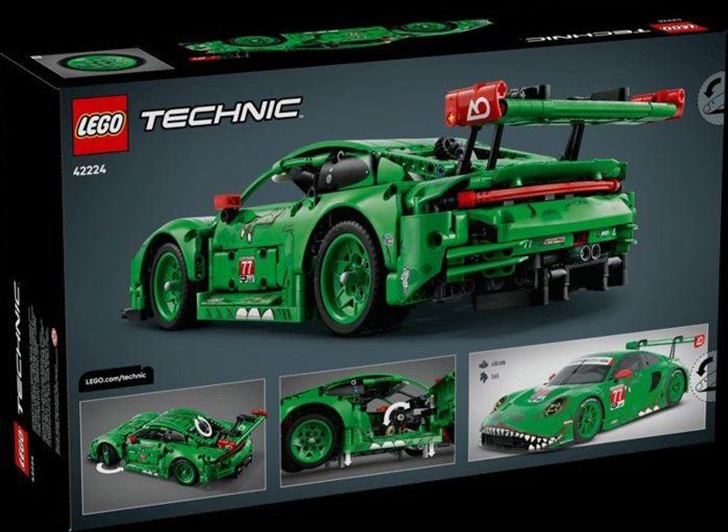 LEGO Technic Porsche 911 GT3 R REXY AO Racing, Konstruktionsspielzeug ab 11 Jahren, Rennwagen Modell