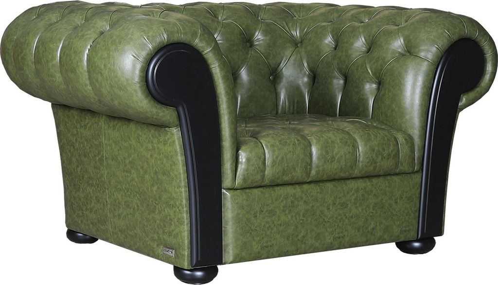 Moderner Chesterfield Ledersessel Wohnzimmer Edler Loungesessel