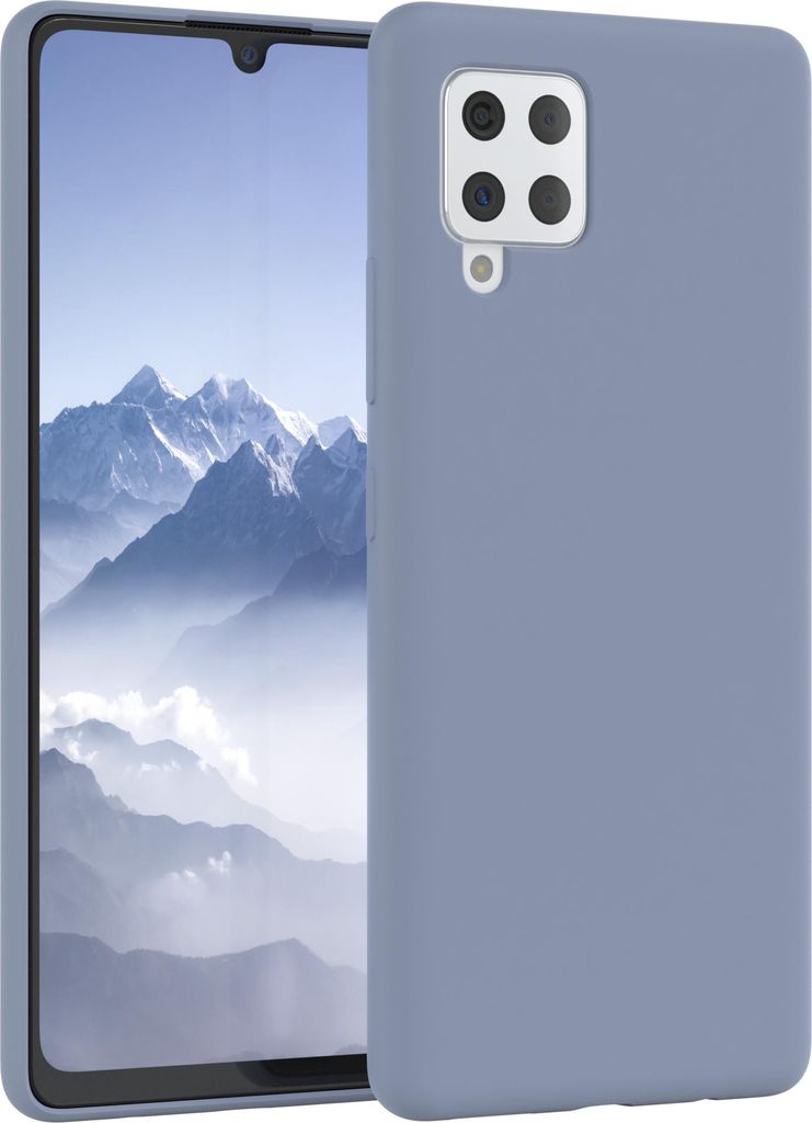 EAZY CASE Silikonhülle für Samsung Galaxy A42 5G Silikon Backcover Schutz in Blau