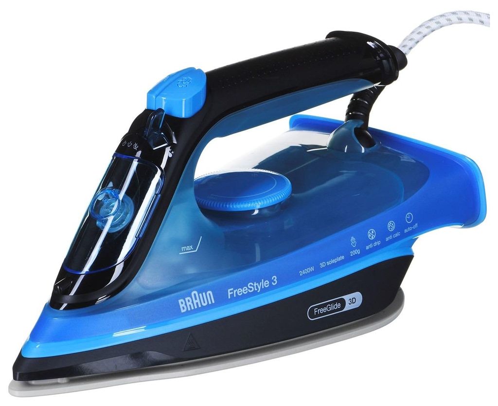Braun FI3194BK, Żelazko parowe, Płyta ceramiczna, 2 m, 200 Zdjęcie produktu 