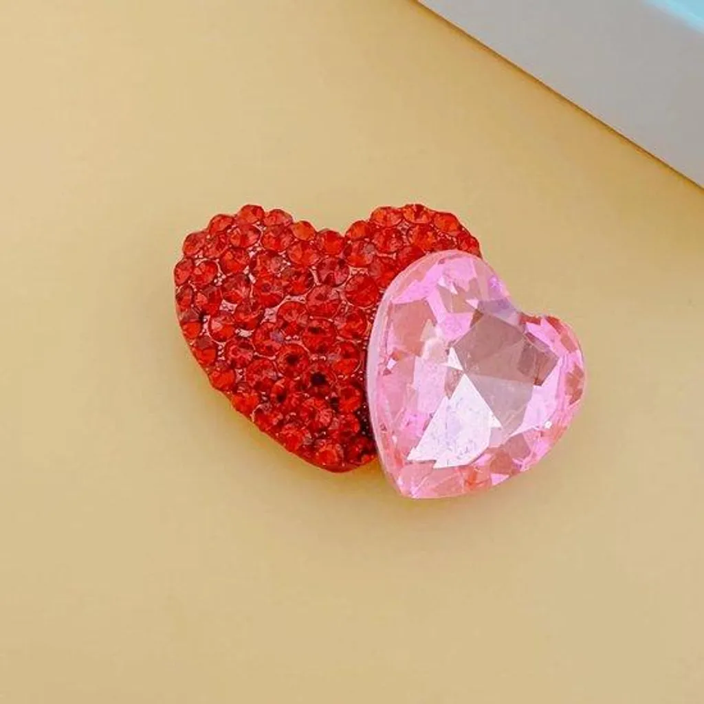 Broche en diamants CZ rose éclatant, finition argentée pour tenue de fête