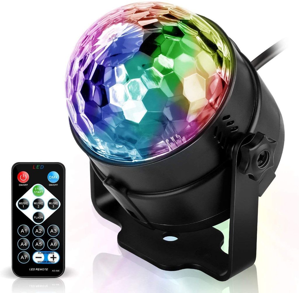 LED Discokugel Musikgesteuert Discolicht Lichteffekte Disco Partylicht für Xmas 