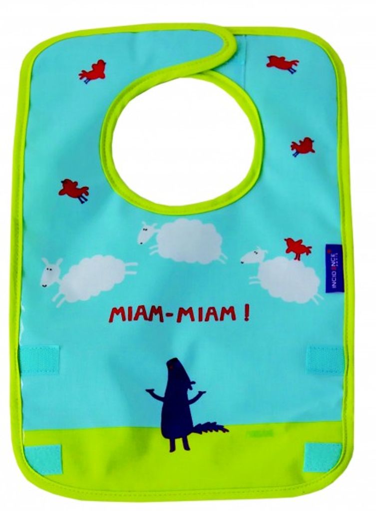Baby Lätzchen - Wolf und Schafe - mit Krümelfach - Bib
