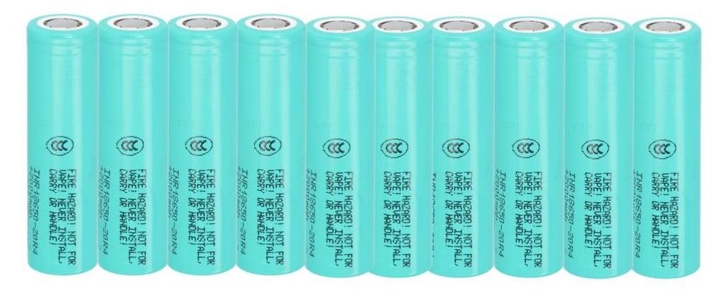 10er Set Samsung Akku INR18650-20R 18650 Flattop Li-Ion Produktbild 