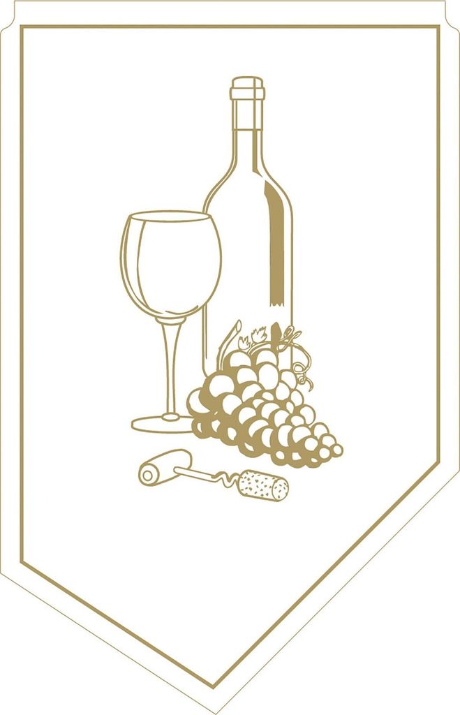Weinmanschette aus Tissue in Gold, 100x65mm, 150 Stück - Mank