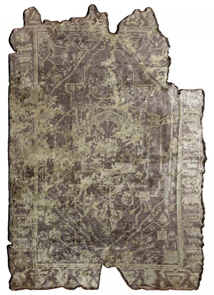 LYN17 AGA Kelim-Wohnzimmerteppich, Originalform, handgewebt