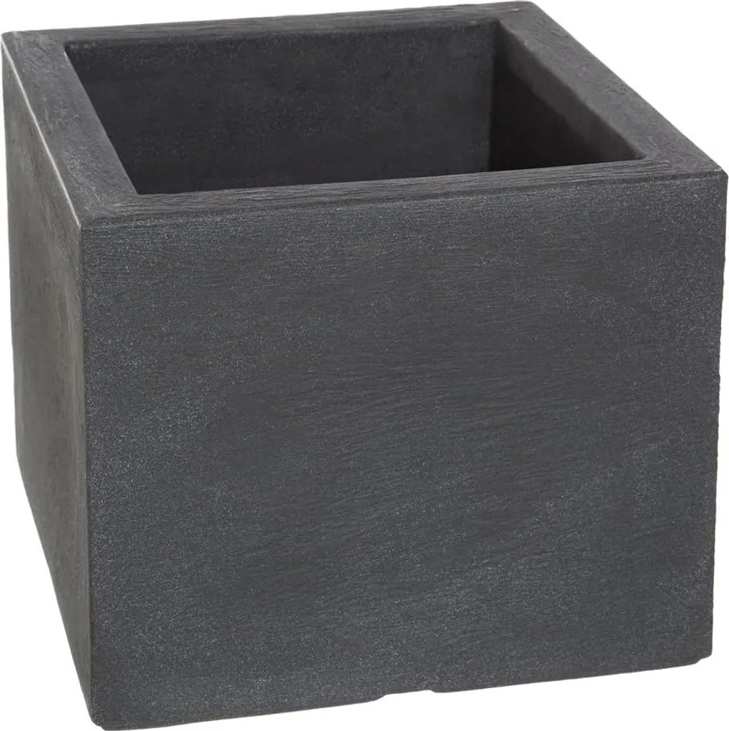 Pot de fleurs pour terrasse et balcon Palermo gris 30cm aspect pierre