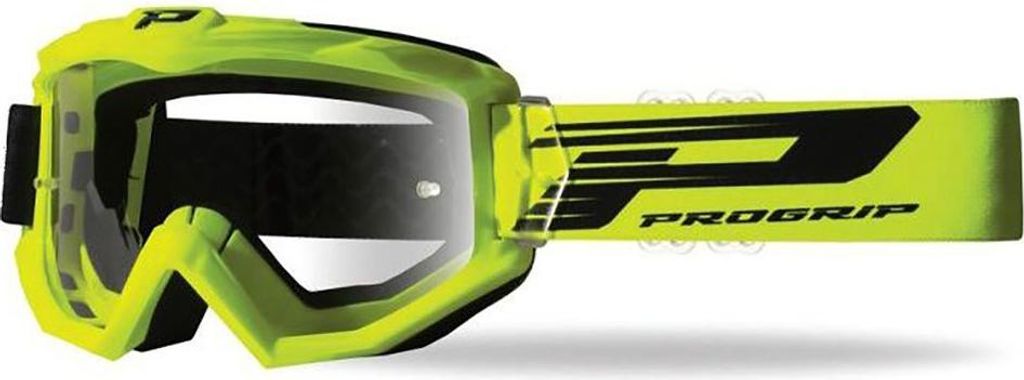 Progrip 3201-164 Fl Offroad-brille Grün Clear/CAT0 Grün Clear/CAT0