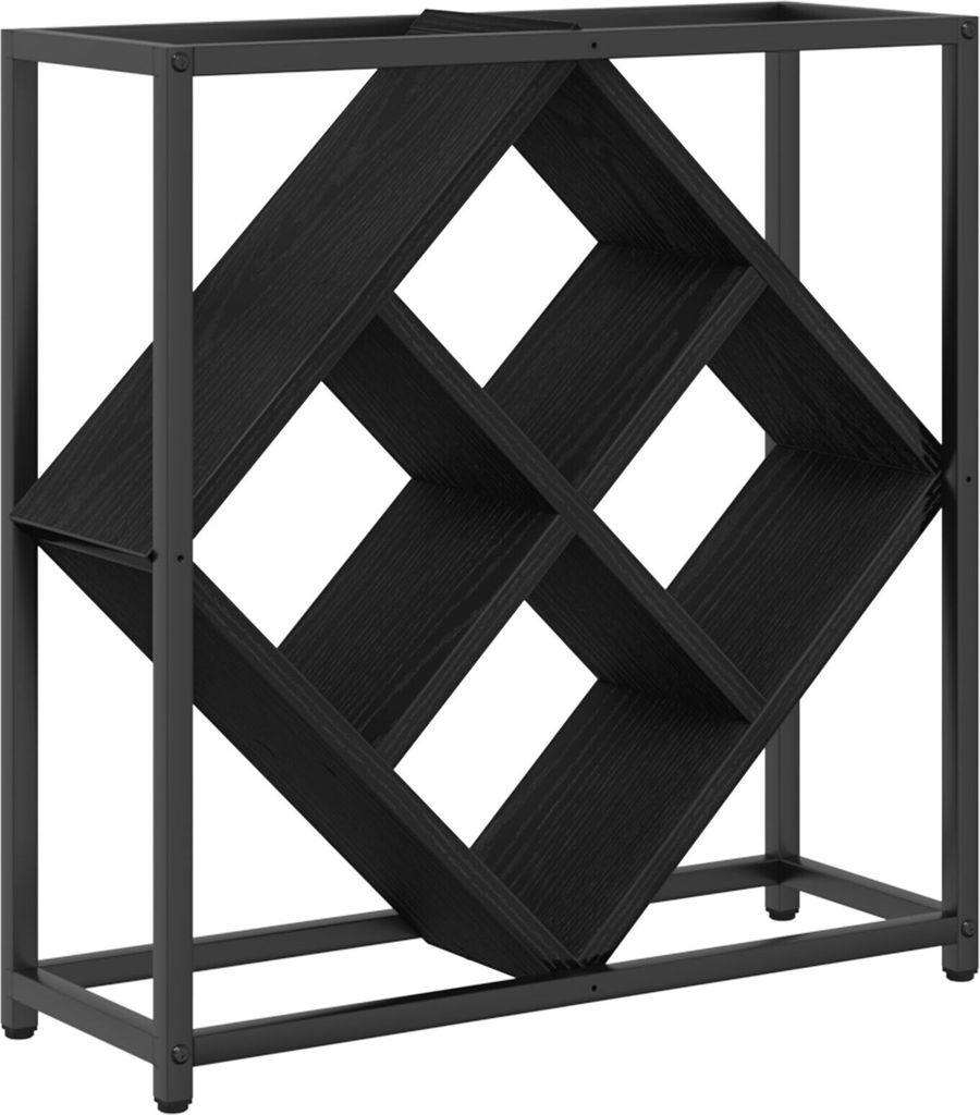 Weinregal Schwarz Eiche 51x18x52,5 cm Holzwerkstoff, Weinregale DesignMöbel Neu