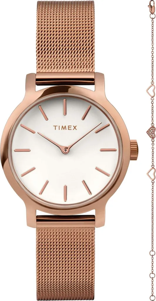 Coffret montre Timex Transcend pour femme avec bracelet maille milanaise