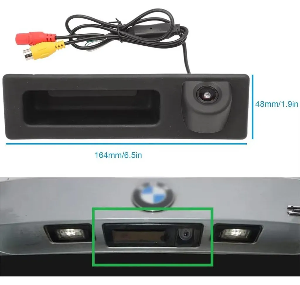 Caméra de recul 12V angle 170° avec vision nocturne infrarouge noire