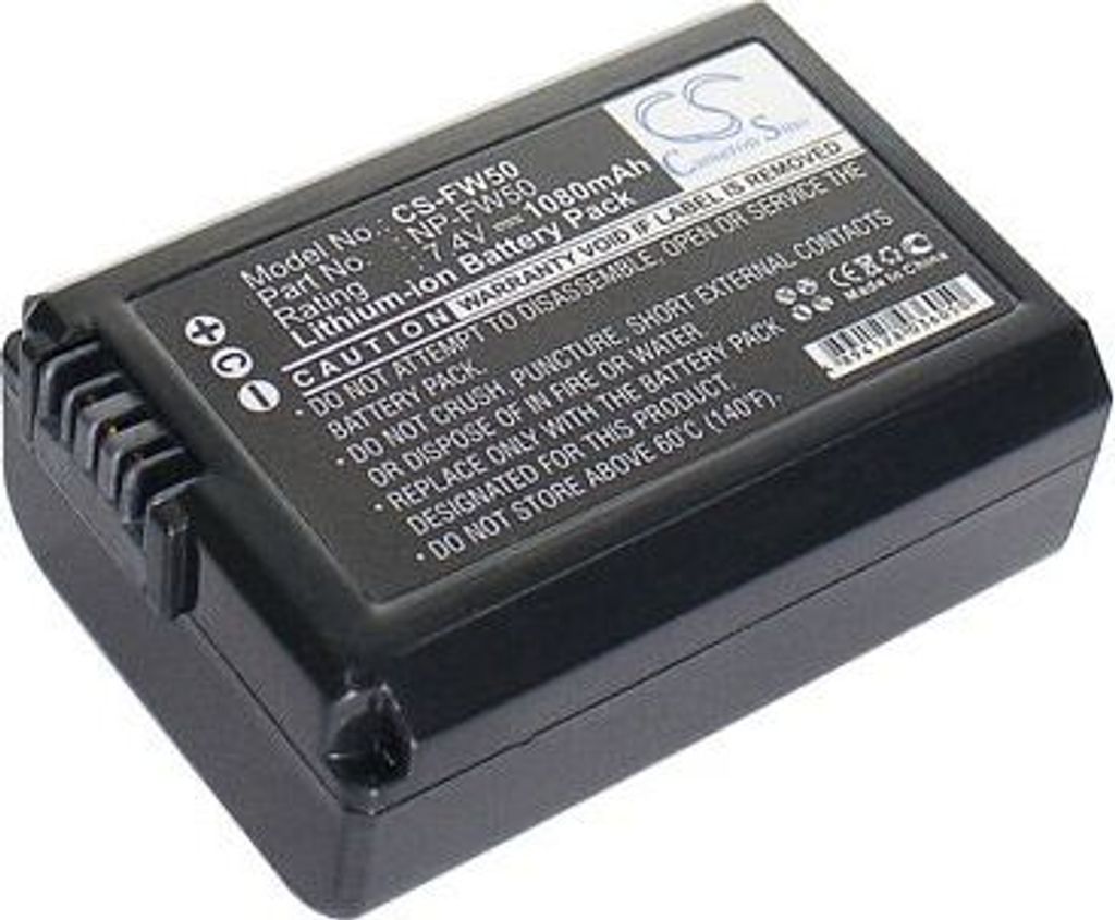 Akku fr Sony NEX-3C, NEX-5C, A33, A55 (entspricht NP-FW50), Li-ion 7,4V 1080mAh