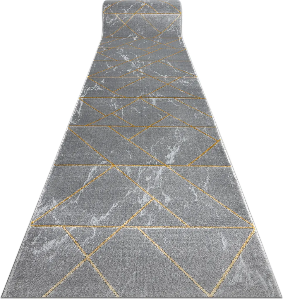 Chemin de table gris et or marbré élégant 80 cm style glamour chic